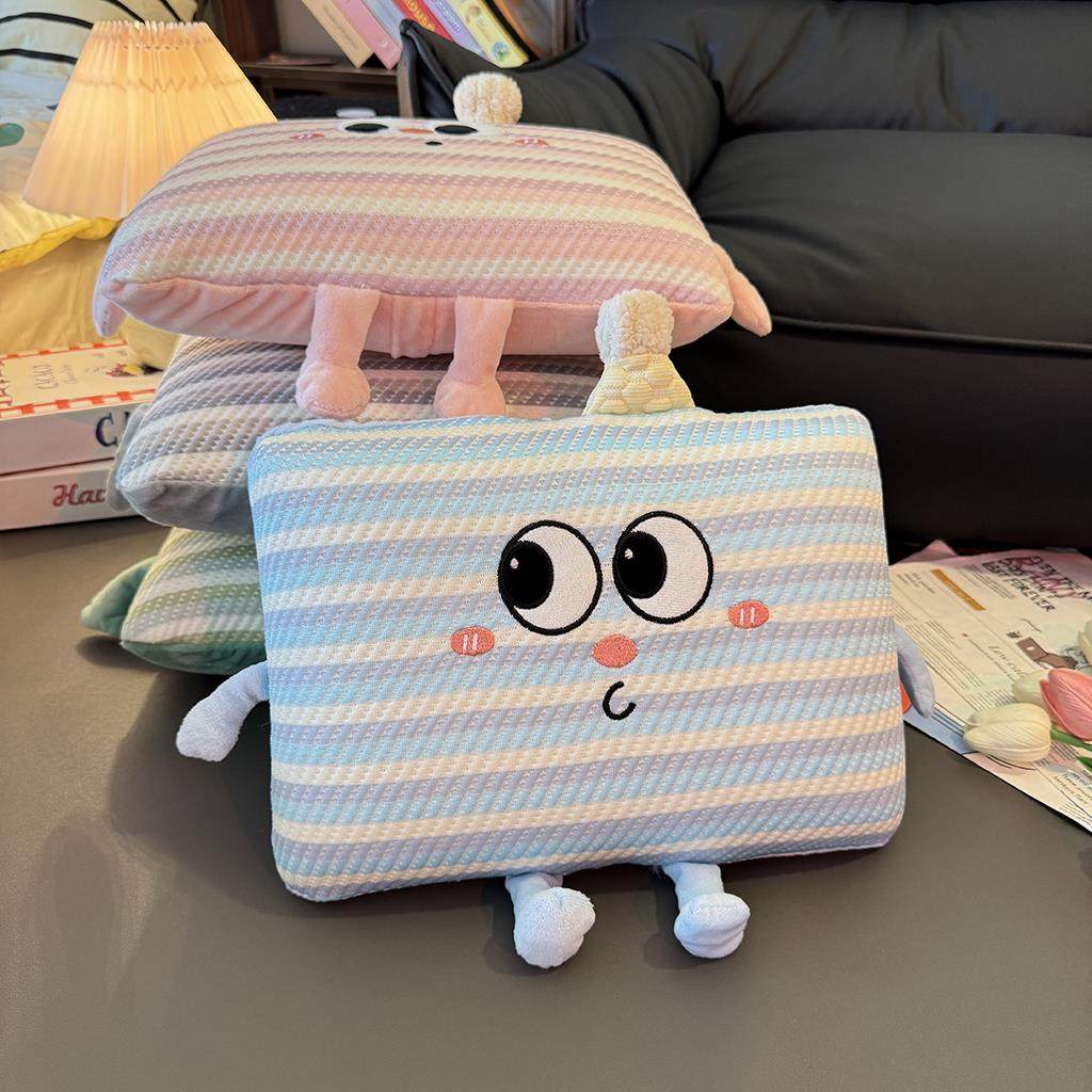 可爱多巴胺冰丝记忆棉午睡枕学生教室趴睡枕头抱枕儿童睡觉趴趴枕 - 图2