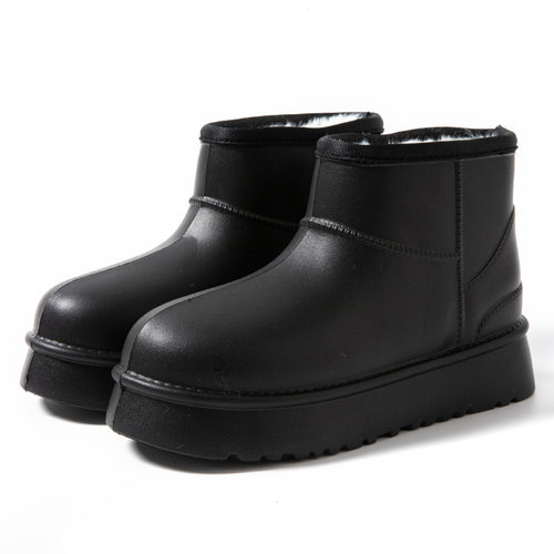 2025年新款雪地靴女款平底冬季加绒加厚保暖棉鞋防水防滑中筒雨靴 - 图3