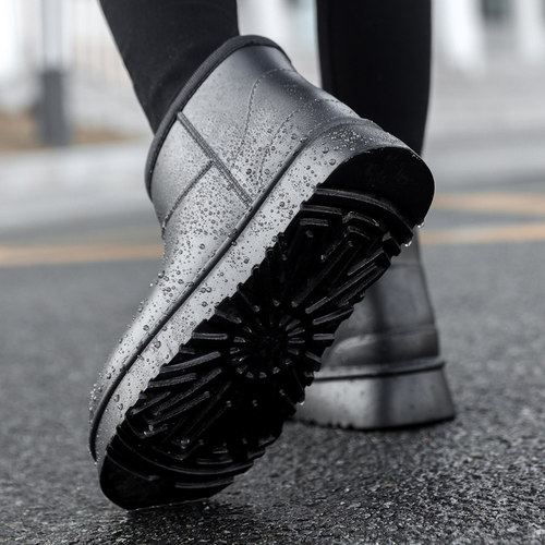 2025年新款雪地靴女款平底冬季加绒加厚保暖棉鞋防水防滑中筒雨靴 - 图2