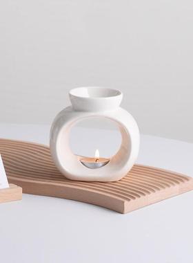 香薰炉小众高级陶瓷大号香炉办公室家用室内精油扩香可干烧咖啡渣