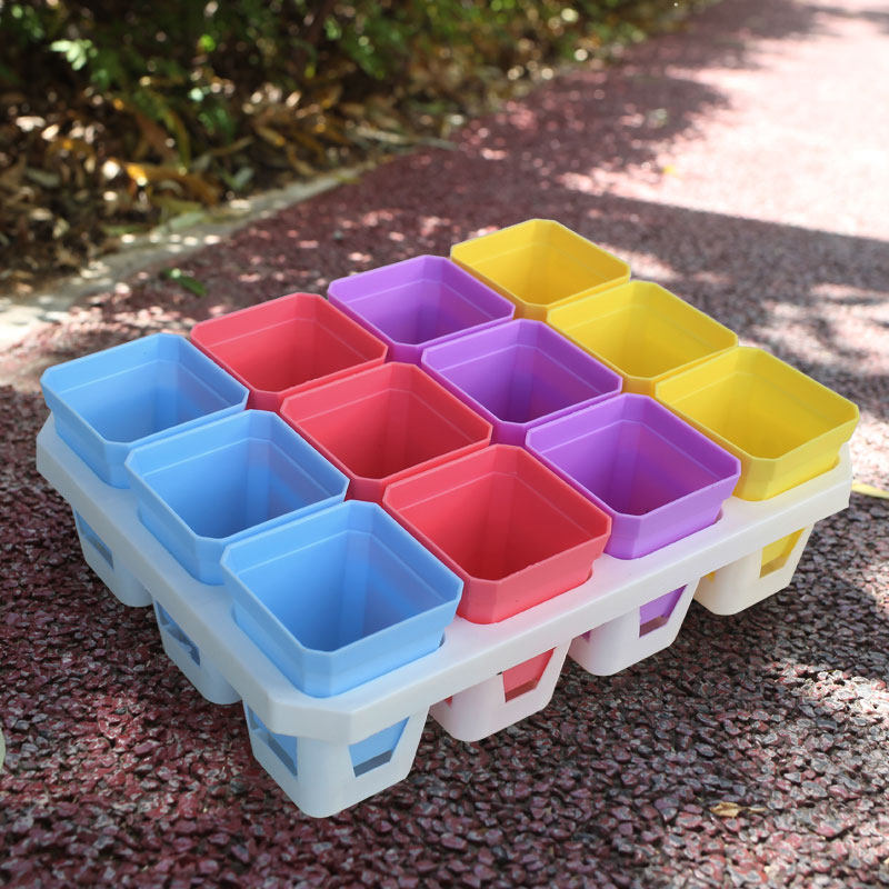 多肉绿植小黑方托架塑料花盆盆景架简约花架底托大方地面蓄水托盘,淘宝优惠券,粉丝福利购,淘宝优惠卷