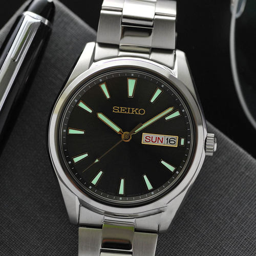 【全新清仓】SEIKO精工手表男蓝宝石镜面夜光指针100m防水男表 - 图0