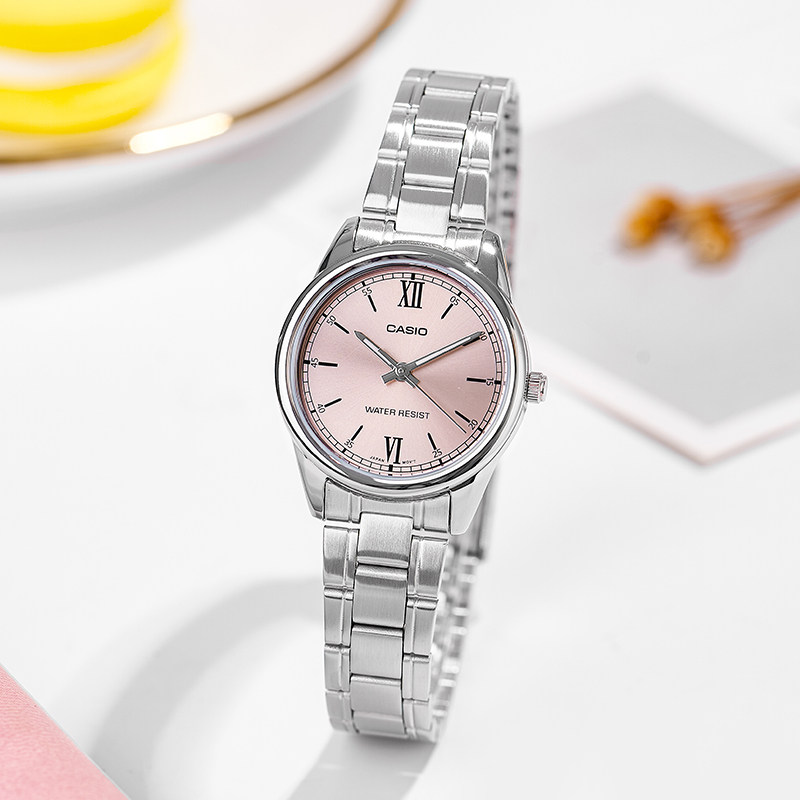 casio卡西欧手表女钢带小表盘防水女士日历手表LTP-V005D海外直邮