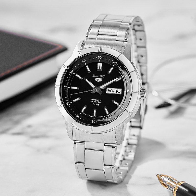 香港直邮 精工5号手表男自动机械表间金防水商务钢带男表SNKP14J1 香港直邮 精工5号手表男自动机械表间金防水商务钢带男表SNKP14J1