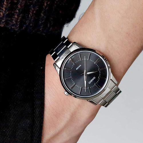 正品卡西欧手表男士大表盘简约指针钢带防水男表MTP-1303海外直邮 - 图3