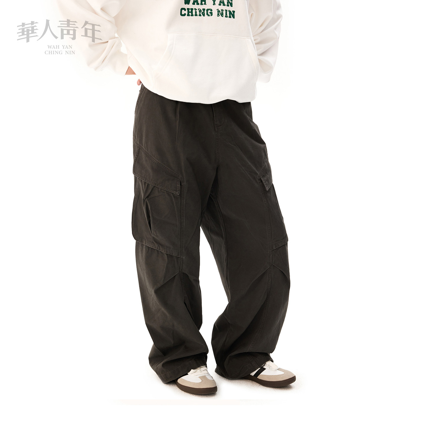 华人青年多口袋斜插工装裤2026新款美式复古高街休闲百搭纯棉裤子,淘宝优惠券,粉丝福利购,淘宝优惠卷