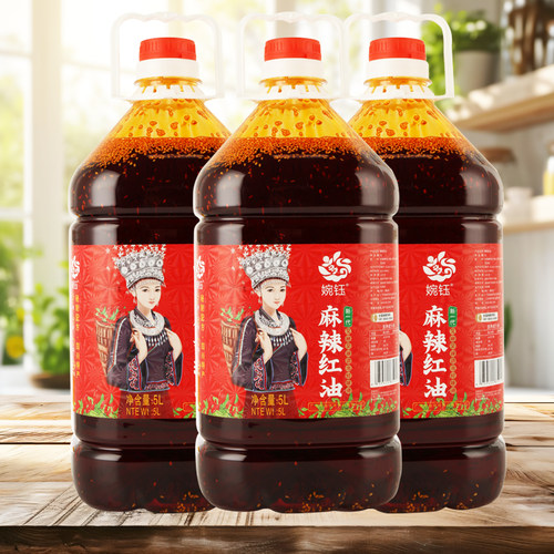 婉钰红油辣子油泼辣子四川红油螺蛳粉特辣辣椒油商用大瓶装5L特产 - 图3