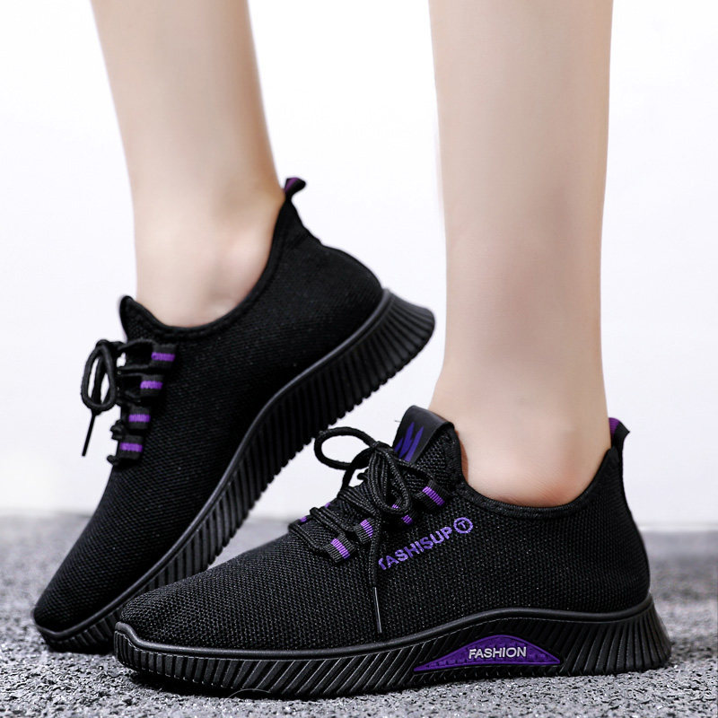 休闲网面透气鞋女黑色防滑软底妈妈鞋舒适运动鞋老北京布鞋不闷脚,淘宝优惠券,粉丝福利购,淘宝优惠卷