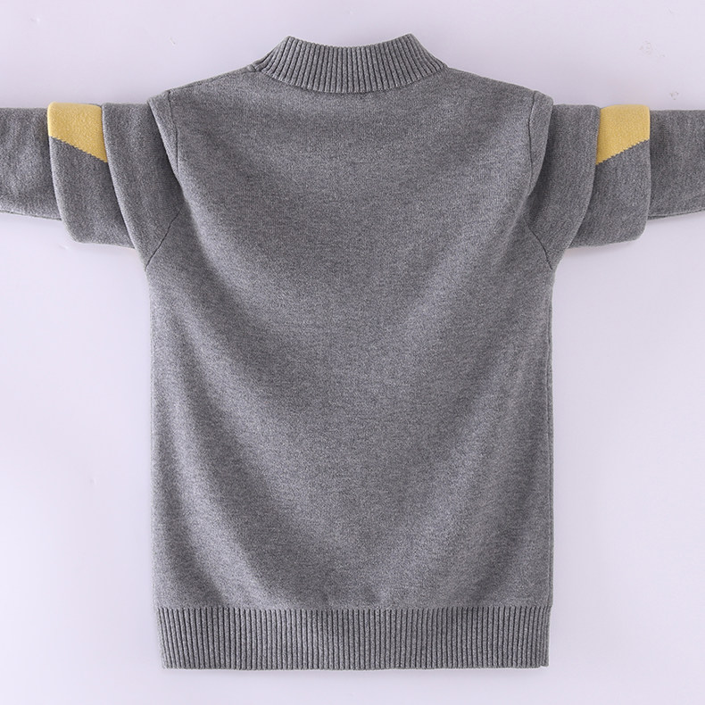 2025新款秋冬男孩毛衣纯棉中大童毛衫圆领全棉男童针织衫加厚学生,淘宝优惠券,粉丝福利购,淘宝优惠卷