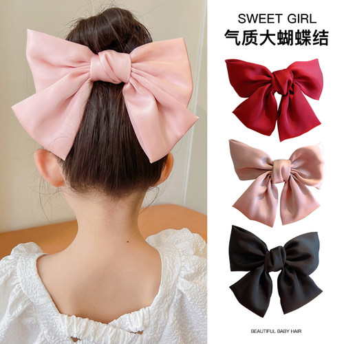 2026新年儿童蝴蝶结发夹女童后脑勺发饰宝宝过年发卡女孩头饰夹子 - 图0