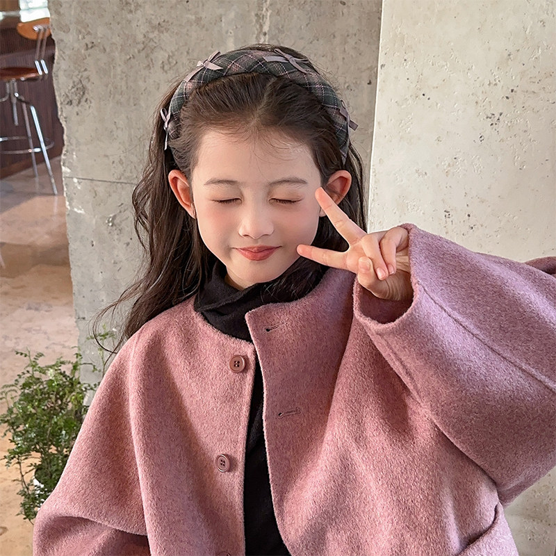 儿童学院风格纹蝴蝶结发箍2025新款宝宝复古束发发卡女孩压发头箍,淘宝优惠券,粉丝福利购,淘宝优惠卷