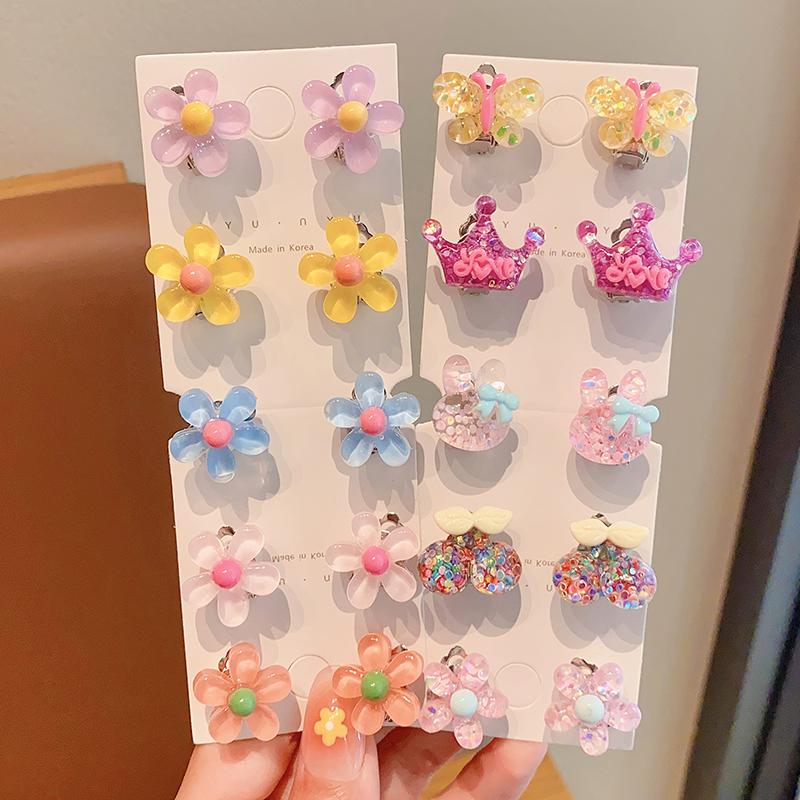 儿童透明花朵耳夹2026新款小女孩配饰女童无耳洞耳朵配饰宝宝饰品,淘宝优惠券,粉丝福利购,淘宝优惠卷