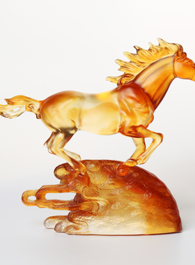 风云马琉璃马摆件马到成功创意办公室客厅桌面装饰商务纪念品礼物