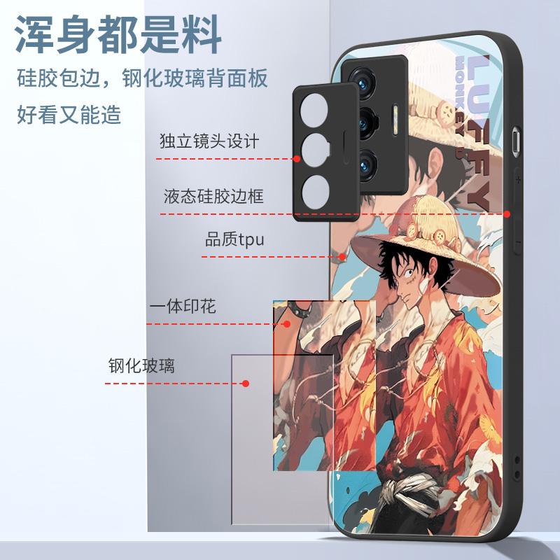 索隆手机壳vivox90海贼王s17新款s16s15s12潮牌iqoo11动漫neo5路飞opporeno10个性reno9/8/7男款6玻璃5pro套 - 图2