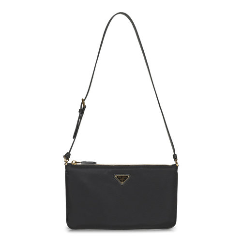 1h可退 PRADA 女士斜挎包 1NE5452C05F0002 SS2025 黑色单肩包 - 图0