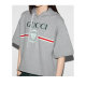 1 ຊົ່ວໂມງຄືນເງິນ gucci ຂອງແມ່ຍິງ sweatshirt knitted ແຂນສັ້ນ