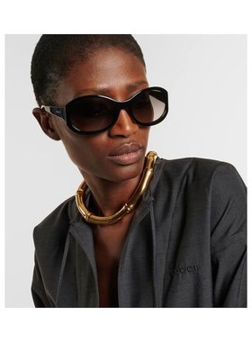 1h可退 潮奢 Gucci 古驰 女士 圆形太阳眼镜 black黑色 舒适时尚