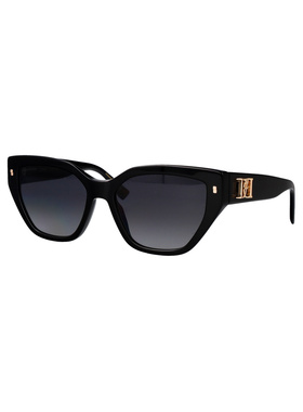 DSQUARED2 女士太阳镜 D20226S807 AW2026 黑色 D2 支付后1h可退
