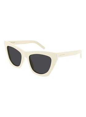 SAINT LAURENT 女士眼镜 KATESL214035C 米白色太阳镜AW2025