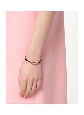 VALENTINO 女士手链手镯 WJ0X85RLVEDM SS2025 黑色 VLOGO签名棉