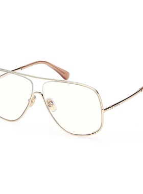 MAX MARA 女士眼镜 MM5222B032 AW2026 白色 飞行员造型平光镜