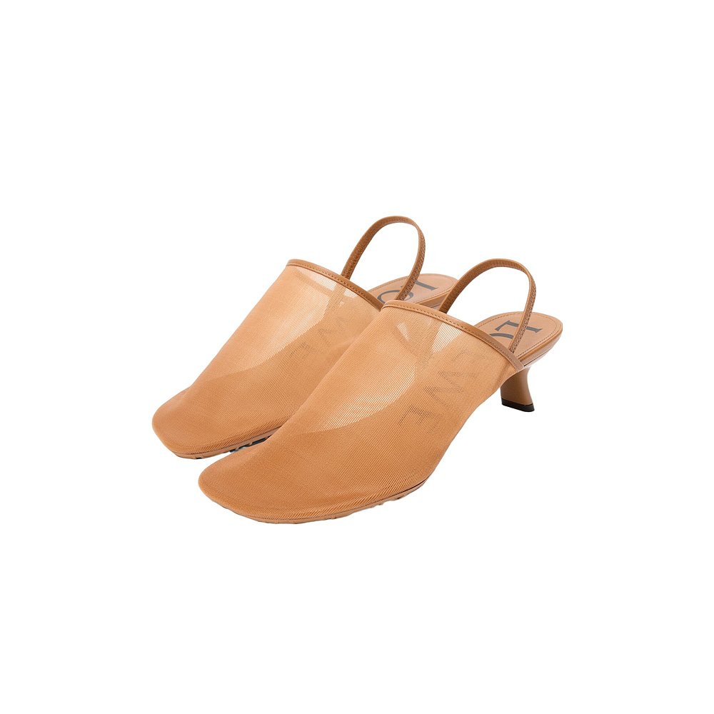 1h可退 LOEWE 女士凉鞋 LLSP379X012530 SS2025 棕色 Petal网眼后 - 图0