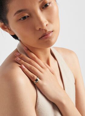 1h可退 prada 女士 戒指珐琅普拉达