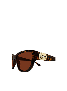 GUCCI 女士眼镜 GG2122S003 SS2026 棕色 几何框太阳镜