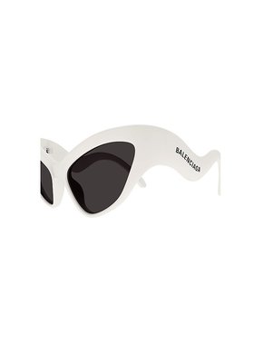 BALENCIAGA 女士太阳镜 BB0319S003IVORYIVORYGREY巴黎世家