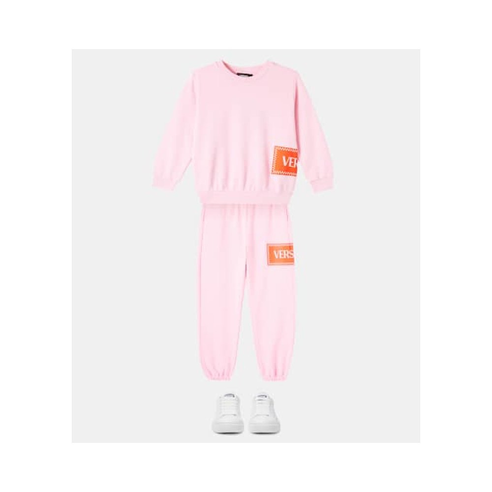 1h可退 潮奢 versace 女童 '90s 复古棉质毛衣童装 - 图0