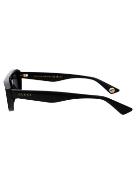 GUCCI 男士太阳镜 GG1617S001 AW2024 黑色 几何框太阳镜古驰眼镜