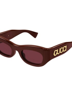 GUCCI 女士眼镜 GG1809S004 SS2025 棕色 猫眼太阳镜古驰
