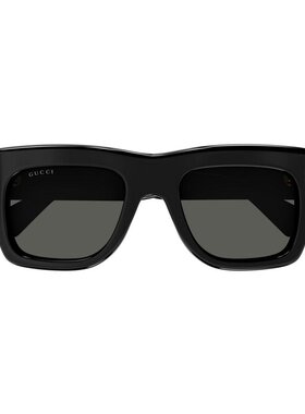 GUCCI 男士太阳镜 GG1811S001 AW2025 黑色古驰 太阳镜配饰矩形