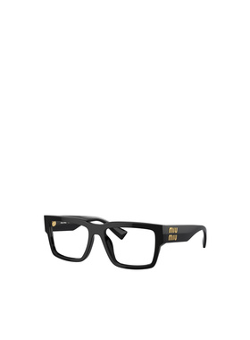 MIU MIU 女士眼镜 MU02XV1AB1O1E SS2025 黑色 方框平光镜