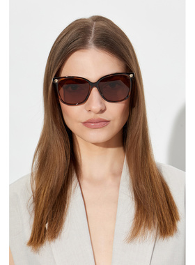 1h可退 VERSACE 女士太阳镜 0VE4507U010873 CO 棕色 Sunglasses