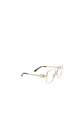 MIU MIU 女士眼镜 VMU51XZVN101 AW2024 白色 徽标平光镜