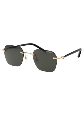 MONTBLANC 男士太阳镜 MB0270S001 SS2025 黑色 Sunglasses
