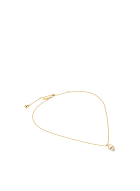 JIMMY CHOO 女士项链 JCPEARLCUBEPNDNTFTAGOLDWHITECRYSTAL