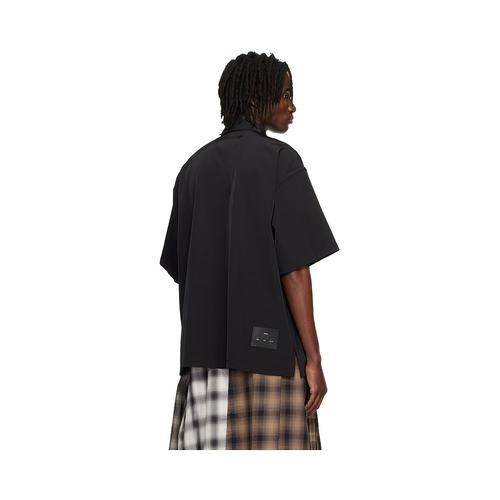 1h可退 潮奢 Song For The Mute 男士 黑色 Zip Up Gym 衬衫 251M - 图1