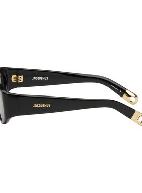 1h可退 潮奢 Jacquemus 女士 黑色 Les lunettes Ovalo 太阳镜 JA