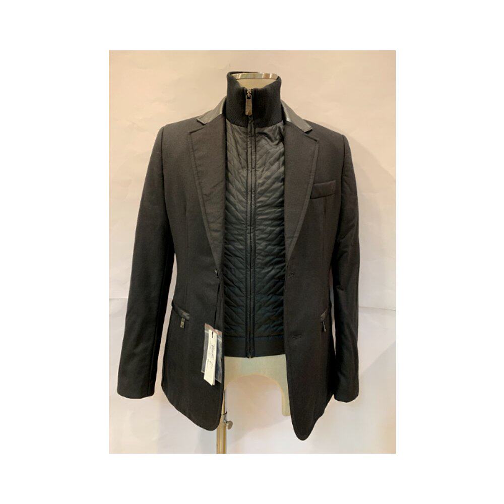 香港直邮潮奢 versace 范思哲 男士黑色可拆卸内衬西装外套