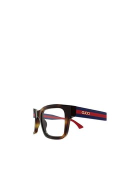 GUCCI 男士眼镜 GG1865O008 SS2025 红色 方框平光镜古驰