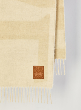 LOEWE 女士围巾 FSA3SS1W042279 CO 白色 Cashmer 【付后1h可退】