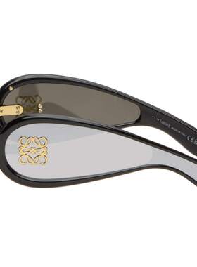 1h可退 潮奢 LOEWE 罗意威 男士 黑色 Wave Mask 太阳镜 LW40108I