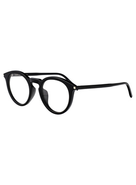 SAINT LAURENT 男士眼镜 SL347F001 SS2026 黑色 圆框平光镜