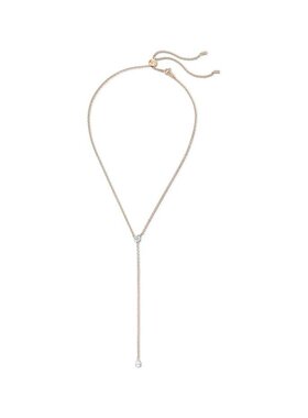 Swarovski施华洛世奇项链Y形白色镀玫瑰金色调 5539007镀金链子