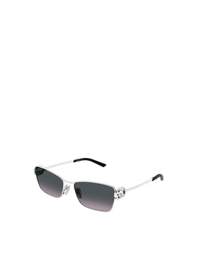 GUCCI 女士眼镜 GG2045S002 SS2026 银色 几何太阳镜古驰配饰