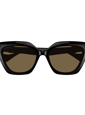 GUCCI 女士眼镜 GG1542S001 SS2026 棕色 夹扣式猫眼太阳镜