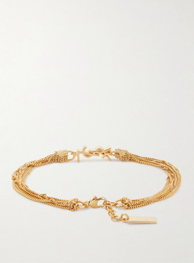 Saint Laurent 圣罗兰 女士 LE CASSANDRE金属流苏手链 804330Y15