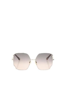 CHLOÉ 女士眼镜 CH0092S00100 AW2023 灰色 徽标太阳镜